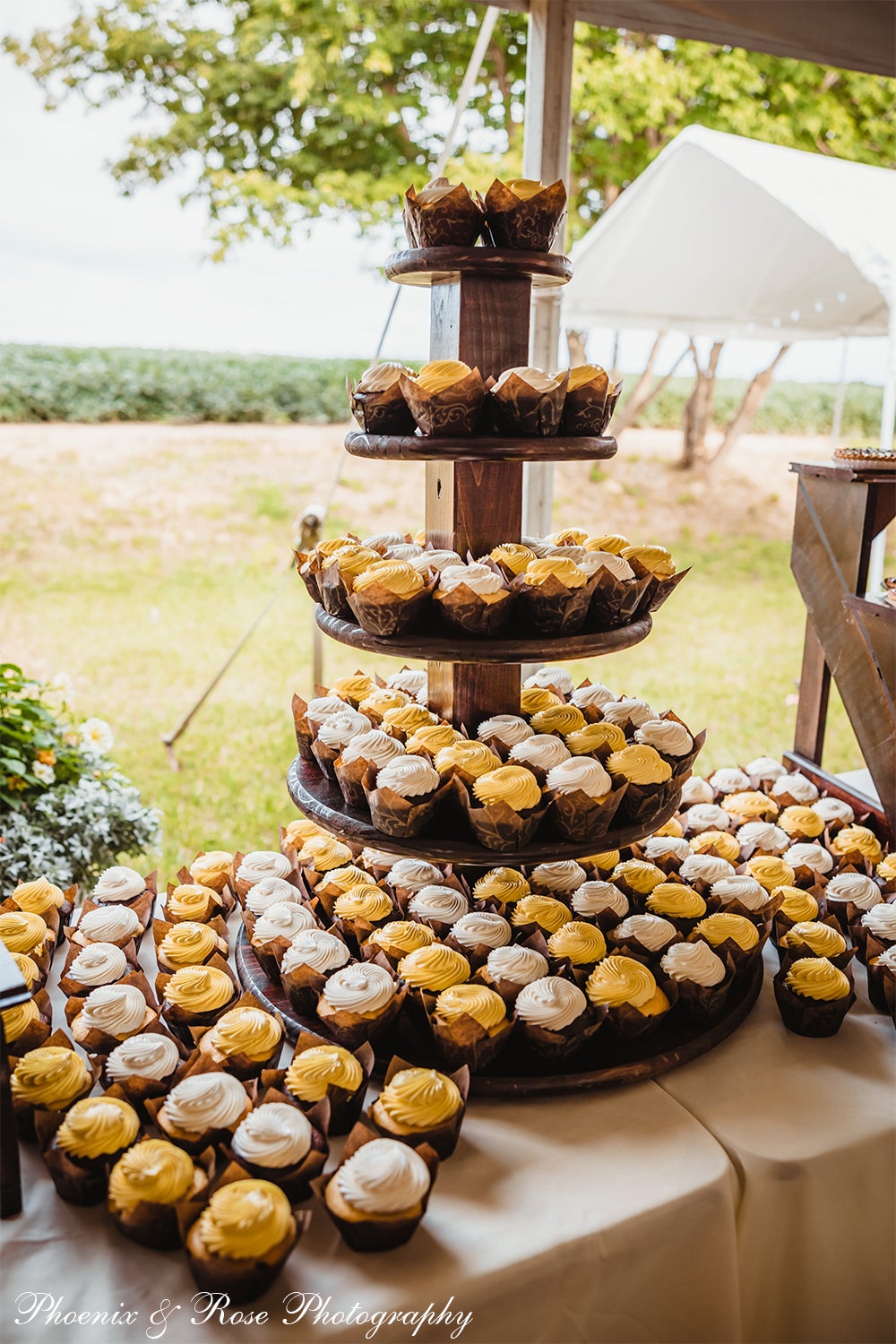 rustic cupcake wedding cakes